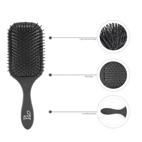 Matte Black Paddle Brush - Luxsive.com